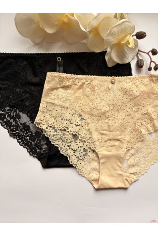 Трусики слипы из микрофибры и кружева Lanny Mode 51399